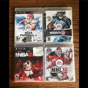 PS3 NFL NBA NHL14 Video Game Bundle